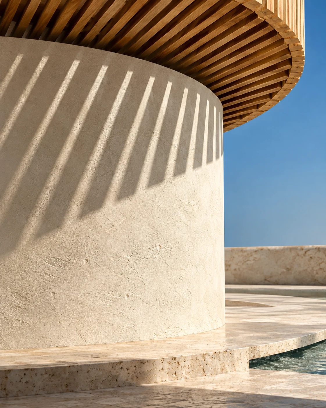 Limestone architecture detail